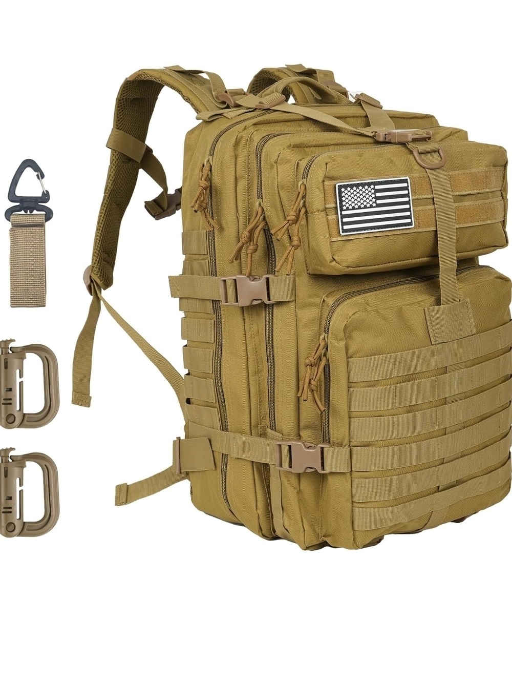 Tactical Military Style Backpack - Coyote Brown